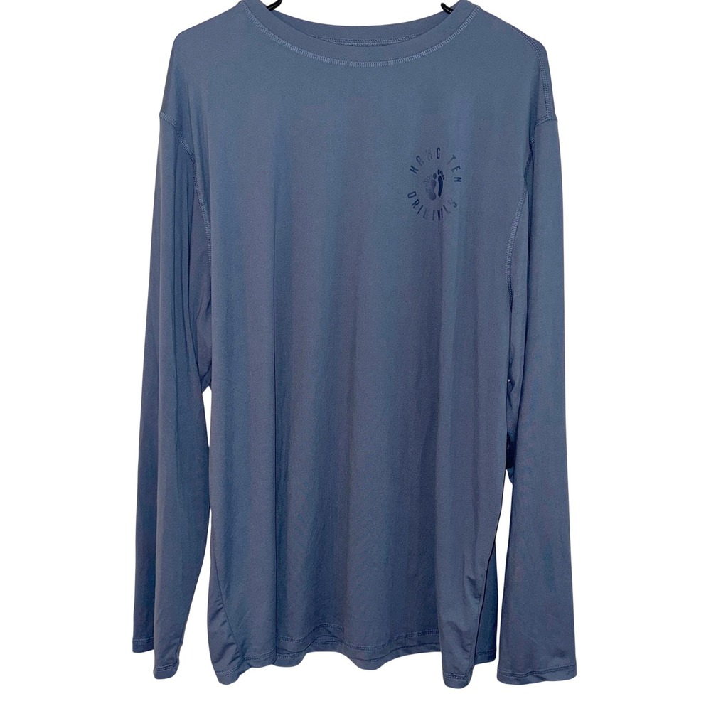 Hang Ten UPF 50+ Vented Long Sleeve Performance Shirt Blue Men's XL